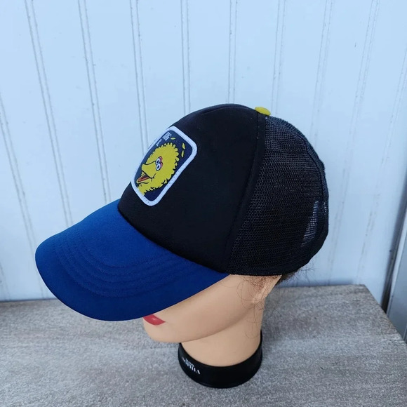 SESAME STREET Big B. Bird Hat Foam Adjustable Blue Black Mesh Audult OS - Picture 4 of 13